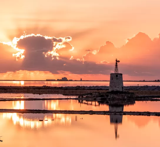 Tramonto alle saline